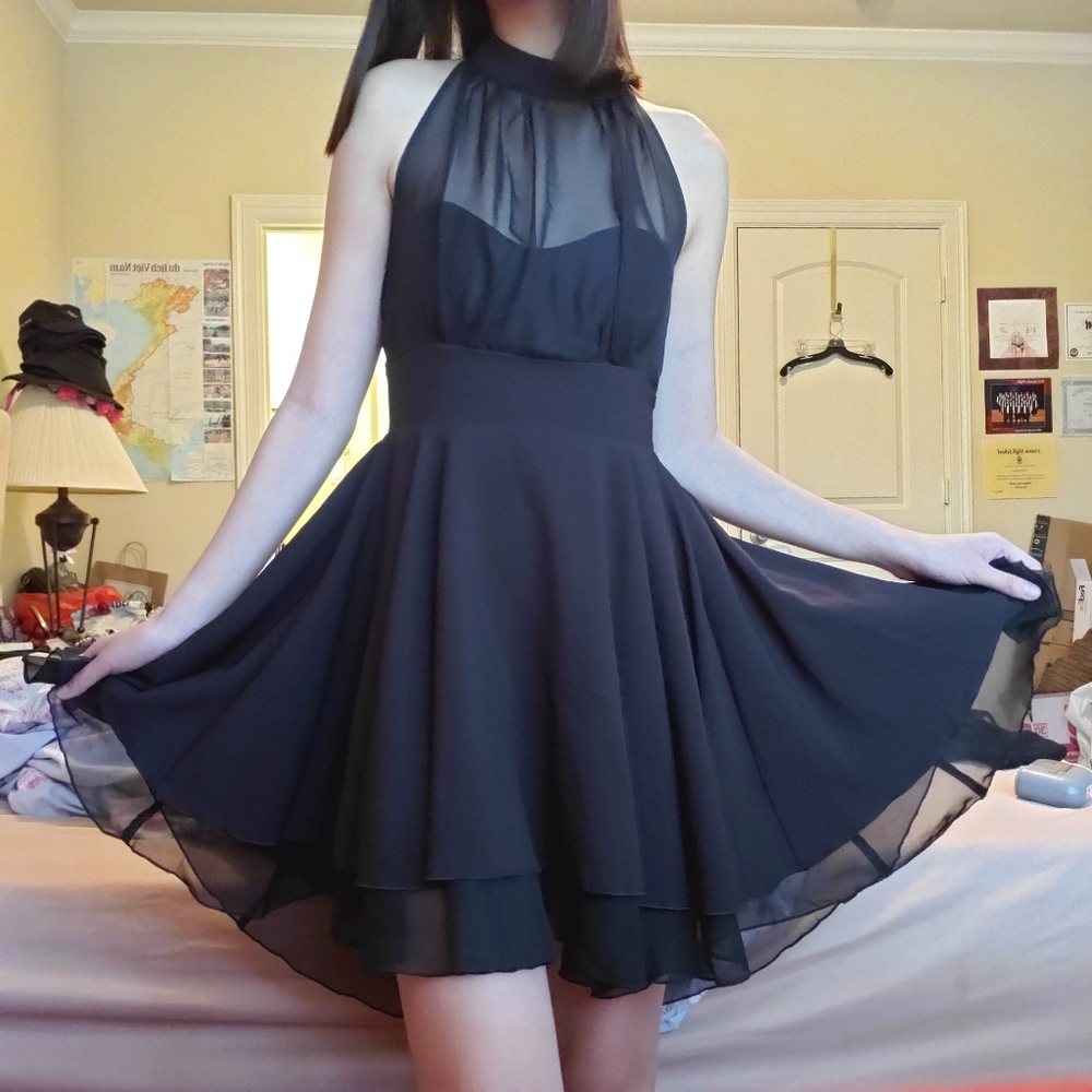 [SOLD]Black Panel Dress